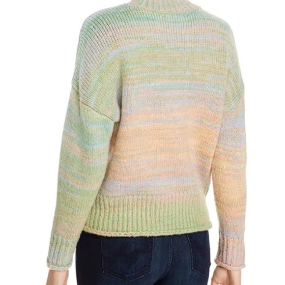 Anthropologie 525 America Space-Dye Mock-Neck Pastel Multicoloured Sweater - Picture 3 of 10